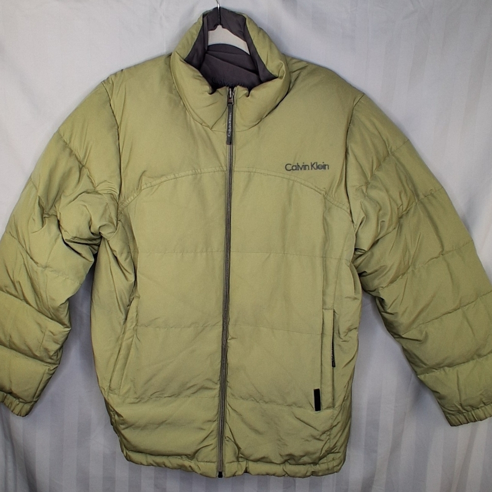 Down Puffer Jacket Women's Reversible Chartreuse … - image 1